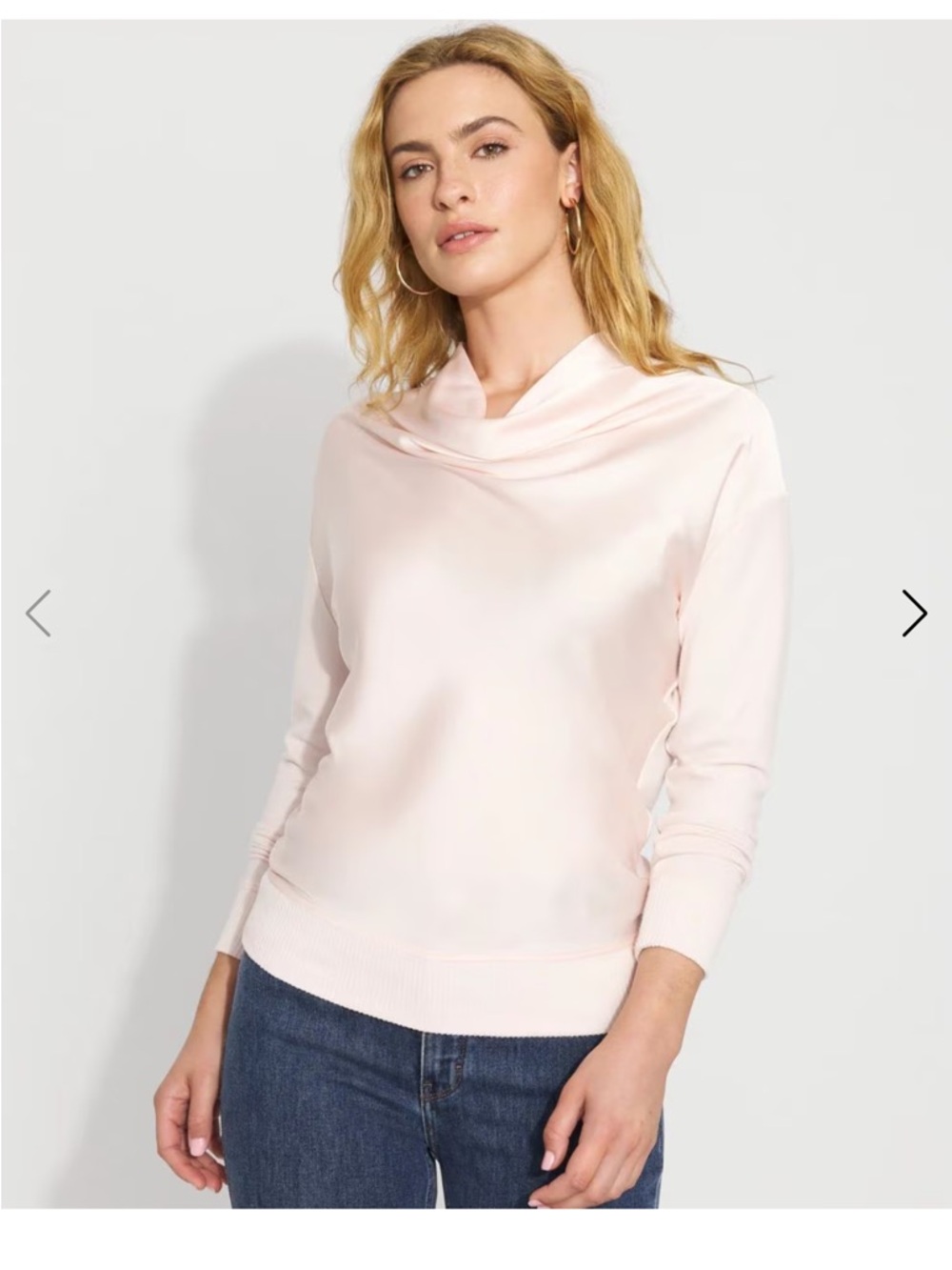 WHBM Satin Mix Snit Top